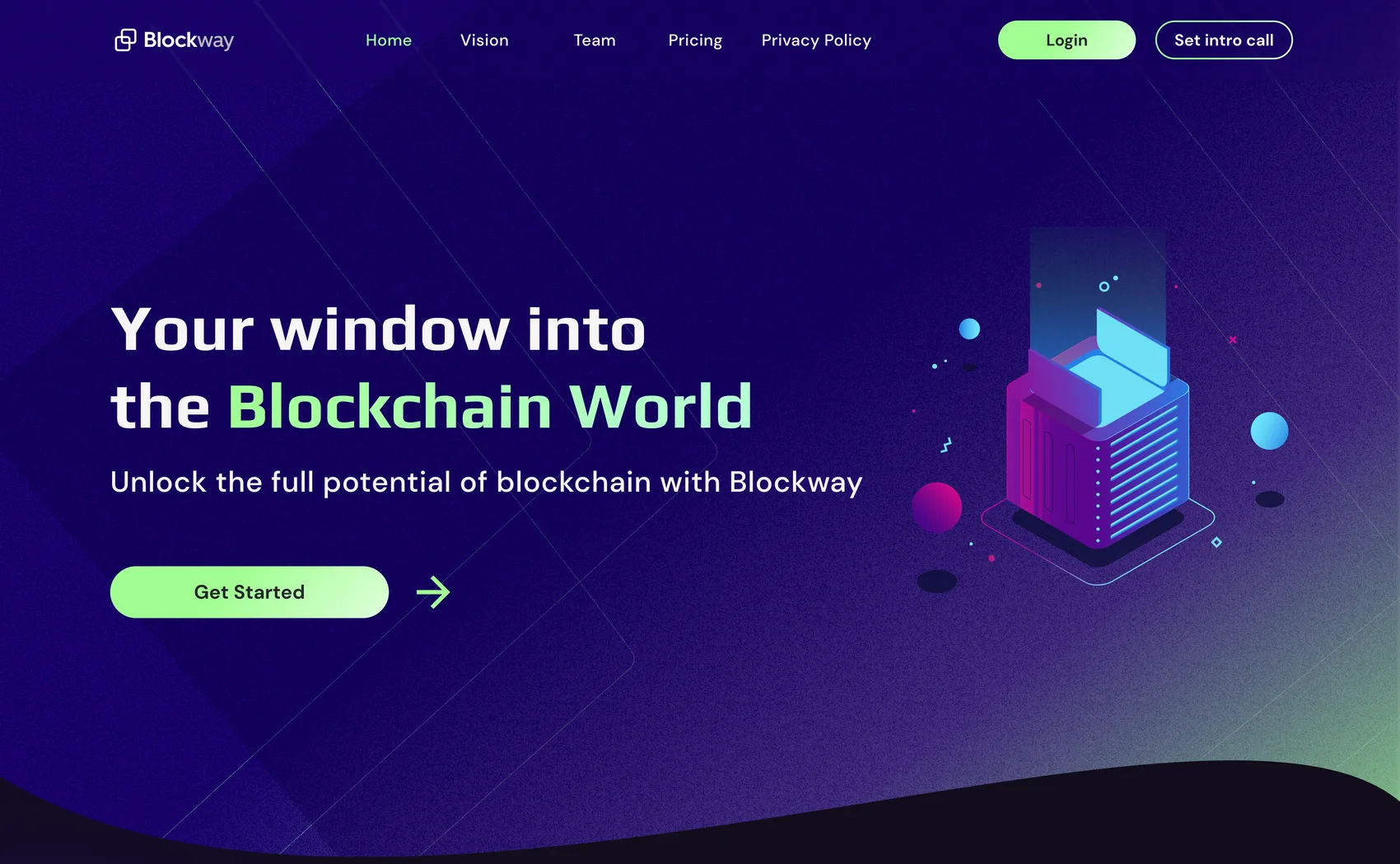 Blockway — Landing page — 1