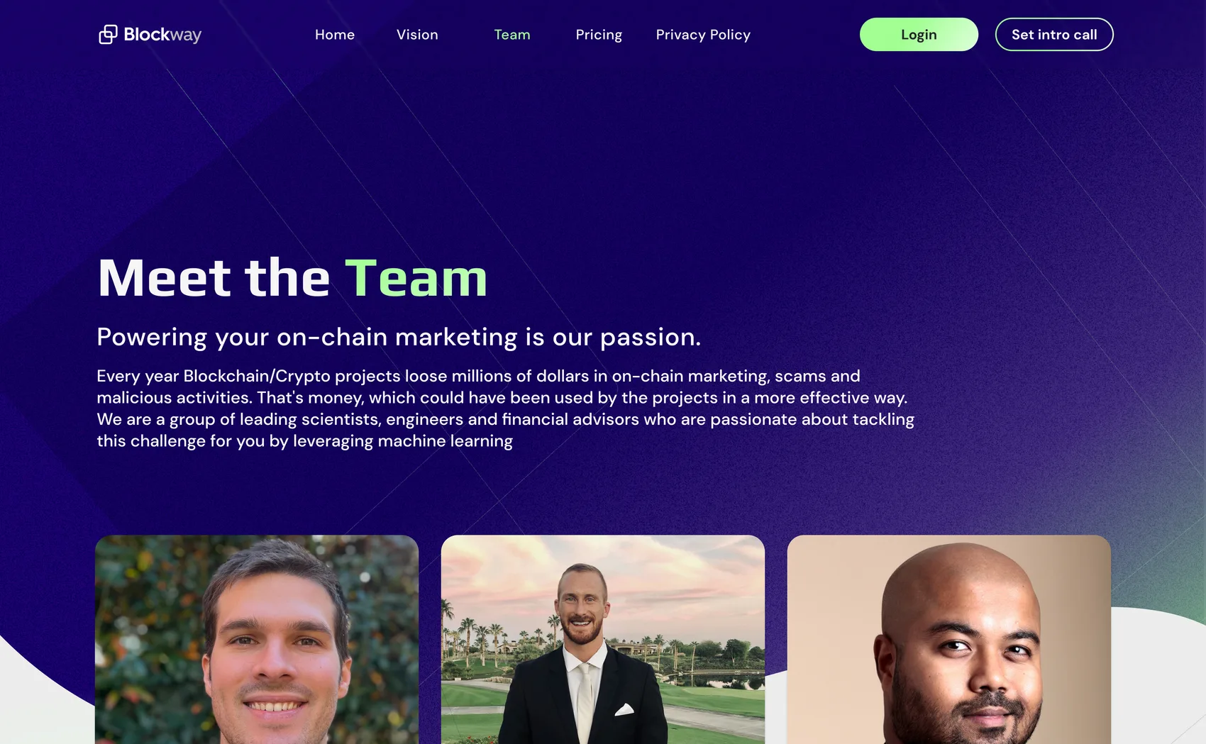Blockway — Landing page — 3