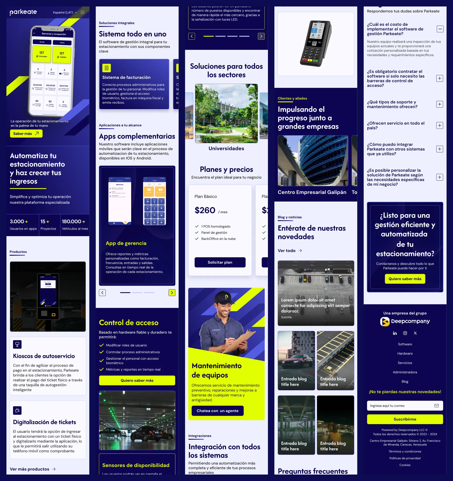 Parkeate — Sitio web — 1