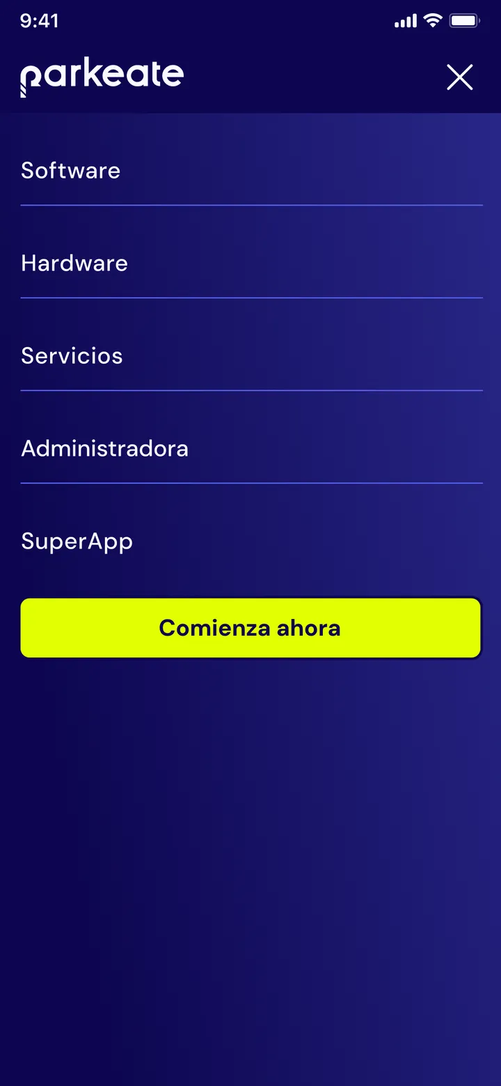 Parkeate — Sitio web — 2