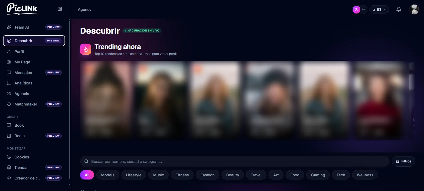 Piclink — Usuario agency — 2